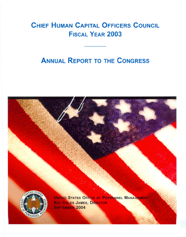 2003 Chief Human Capital Officers Council Annual Report to Congress